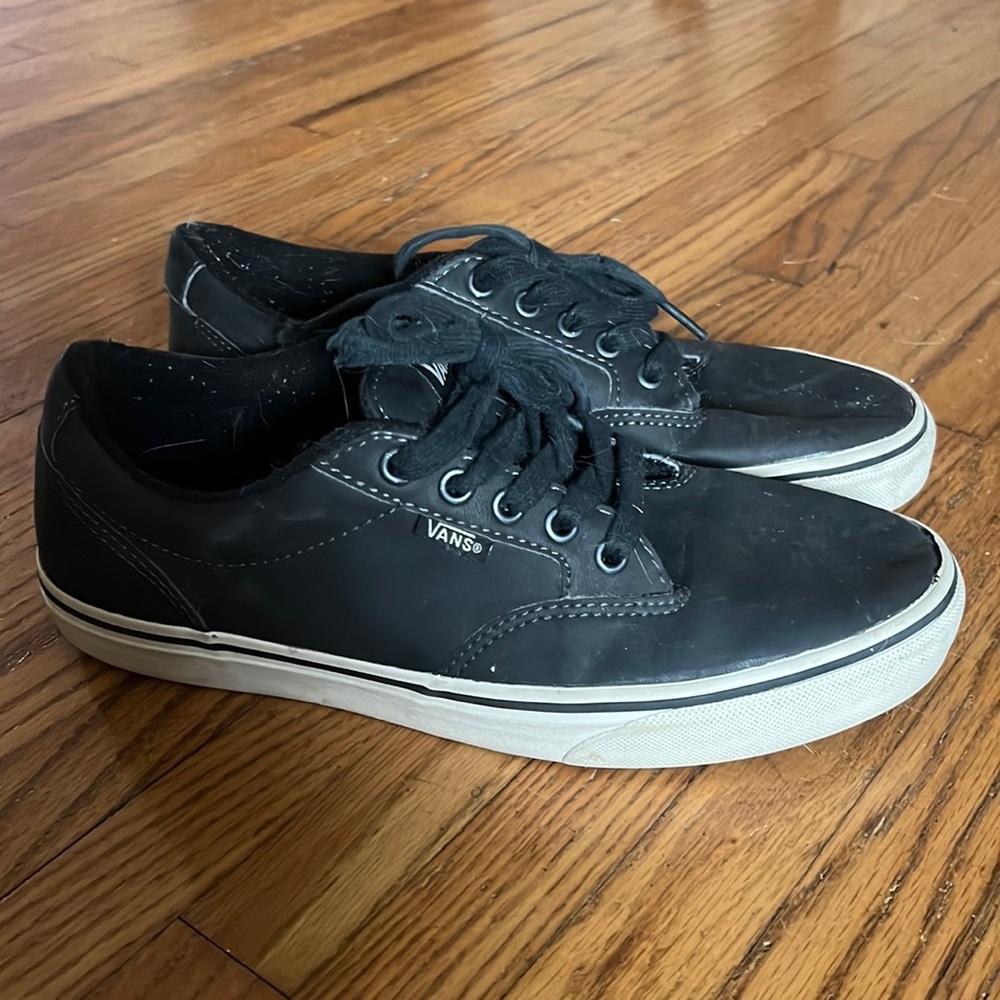 Leather black Vans